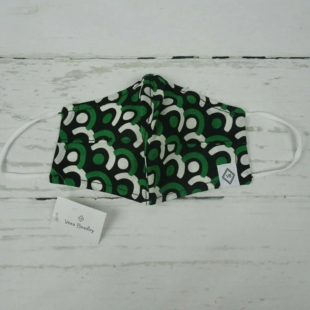 Clearance💎5/$25 New Vera Bradley Cloth Face Mask Imperial Tile Green Print